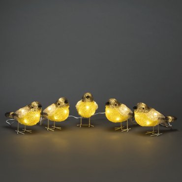 Konstsmide Weihnachtsbeleuchtung - Vögel - 10 x 16 x 500 cm - IP44 - transparent