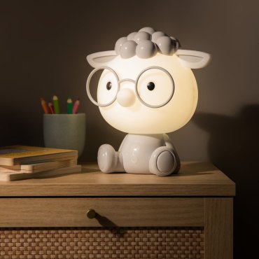 Zuma Line Animals Sheep - Tischleuchte - 27 x 28 cm - 3W dimmbare LED inkl - grau