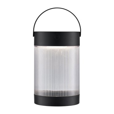 Nordlux Coupar Solar – tragbare Solar-Tischleuchte mit USB-Anschluss – Ø 14 x 22 cm – 3 Dimmstufen – 3,2W LED inklusive – IP44 – schwarz
