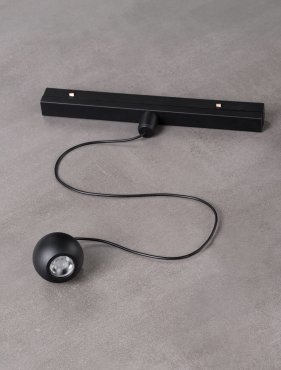Nova Luce Ultra Slim - Schiene Pendelleuchte - 19,5 x 3,4 cm - 12W LED inkl. - warmweiße Lichtfarbe - schwarz