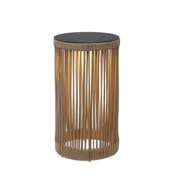 Lucide Pingi - wiederaufladbare Stehleuchte - Ø 33,5 x 61,5 cm - 3 Stufen dimmbar - IP44 - taupe