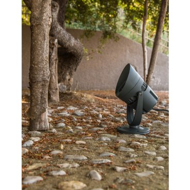 Nova Luce North - Bodenspot - 20 cm - 18W LED inkl - IP65 - dunkelgrau