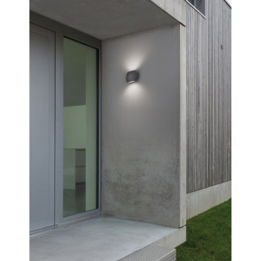 Nova Luce Como - Außenwandleuchte - 15 x 7 x 11 cm - 2 x 3W LED inkl. - IP54 - dunkelgrau