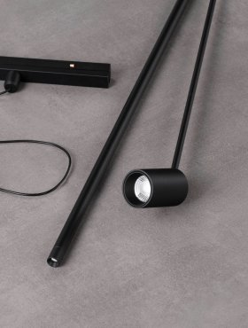 Nova Luce Planet 24V - Hängeleuchte - Ø 1,5 x 150 cm - 5W LED inkl. - schwarz