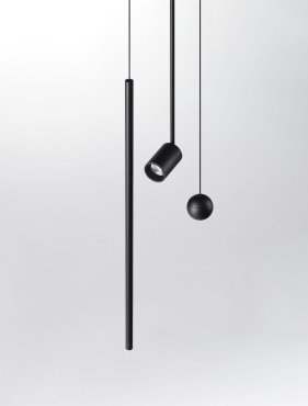 Nova Luce Planet 24V - Hängeleuchte Magnetschienensystem - Ø 5 x 109,7 cm - 5W LED inkl. - sand schwarz