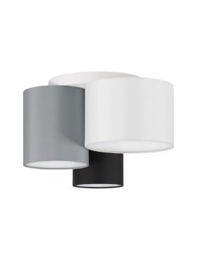 Nova Luce - Bryson - deckenleuchte - Ø 35 x 21 cm - schwarz, weiß und grau