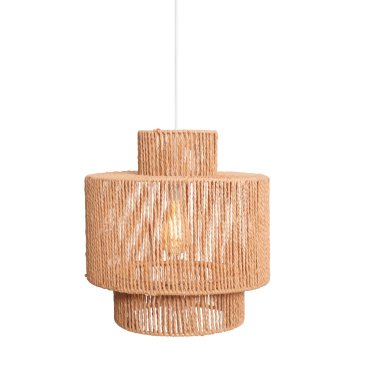 Maxlight Labriz - Pendelleuchte - Ø 35 x 170 cm - hellbraun und weiß