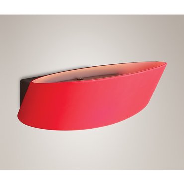 Maxlight Parete - Wandleuchte - 25 x 15 x 12 cm - rot und chrom