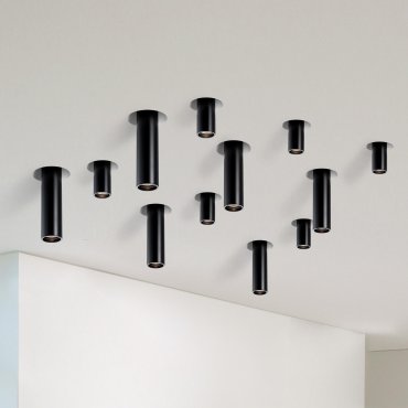Nova Luce Giacomo - Einbaustrahler - 155 x 155 mm, 158 x 158 mm Einbaumaß - schwarz