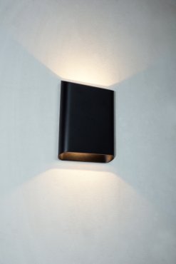 Artdelight Diaz - wandleuchte - 4 x 14,5 x 20 cm - 2 x 6W LED inkl. - IP65 - schwarz