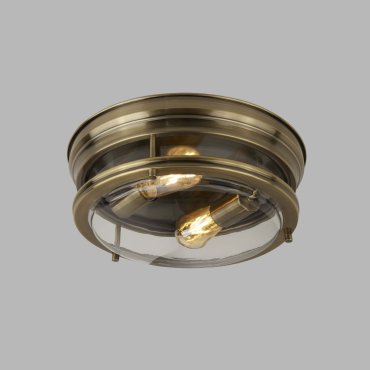 Searchlight Edinburgh - Deckenleuchte - Ø 35 x 14,5 cm - IP44 - Messing antik