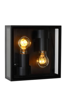 Lucide Dukan - Decken-/Wandleuchte - 22 x 8,7 x 22 cm - IP65 - schwarz