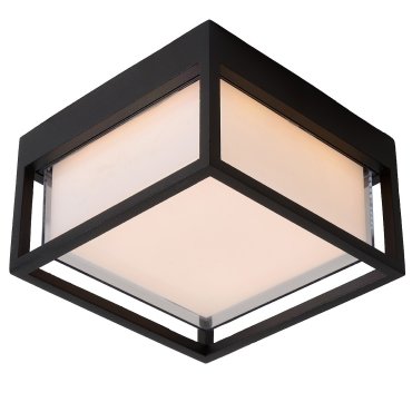Lucide Singa Led - Wandleuchte für den Außenbereich - 17 x 17 x 10 cm - 10W LED inkl. - IP54 - schwarz