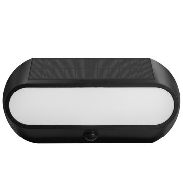 Century Italia Aura - solarbetriebene Außenwandleuchte mit Sensor - 25 x 6,6 x 12 cm - 5W LED inkl - IP54 - schwarz