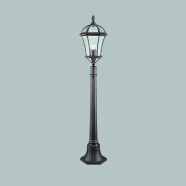 Searchlight Capri - Lampenmasten - Ø 26 x 130 cm - IP23 - rustikal braun