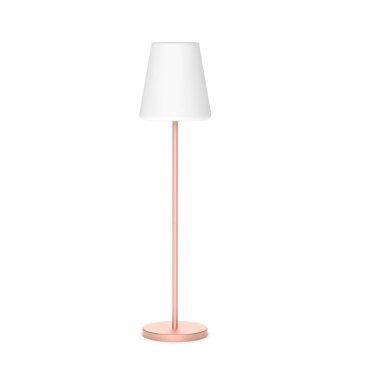 New Garden Lola slim 120 - wiederaufladbare Stehleuchte mit Solarpanel - RGB+W - Ø 26 x 119 cm - 4.6W dimmbare LED inkl. - IP65 - rose gold
