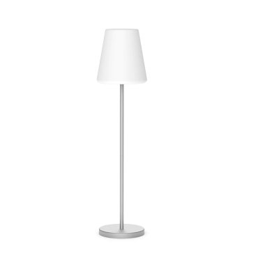 New Garden Lola slim 120 - wiederaufladbare Stehleuchte mit Solarpanel - RGB+W - Ø 26 x 119 cm - 4.6W dimmbare LED inkl. - IP65 - grau