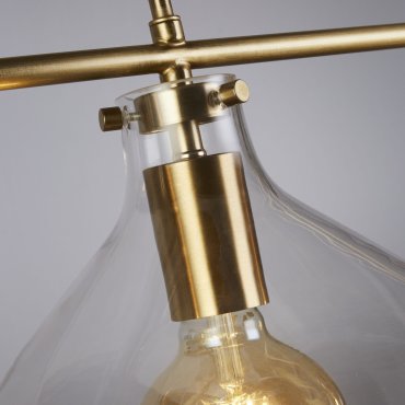 Searchlight Margarita - Pendelleuchte - 110 x 120 cm - Messing und transparent