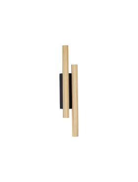 Nova Luce Paron - wandleuchte - 5,5 x 38 x 7 cm - 15W LED inkl. - Sand schwarz und gold