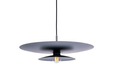 Artdelight Linares – pendelleuchte – Ø 50 x 16,5 cm – schwarz