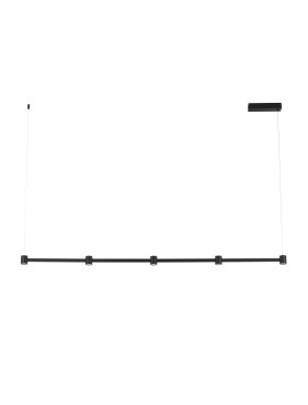 Nova Luce Puize - Hängelampe - 156 x 140 x 6 cm - 30W dimmbar LED inkl. - Sand schwarz