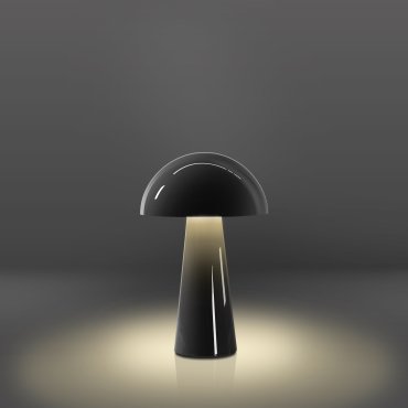 Century Italia Coco - kabellose Outdoor-Tischleuchte mit Ladestation - Ø 16 x 25,5 cm - 1,5W dimmbare LED inkl. - IP44 - schwarz