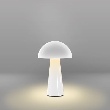 Century Italia Coco - kabellose Outdoor-Tischleuchte mit Ladestation - Ø 16 x 25,5 cm - 1,5W dimmbare LED inkl. - IP44 - weiß