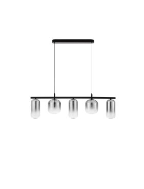Nova Luce Aelia - Hängelampe - 95 x 145 x 14 cm - 19W LED inkl. - matt schwarz und rauchgrau