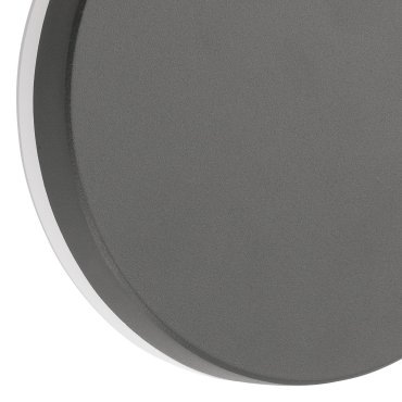 Nova Luce Suite - Außenwandleuchte - Ø 15 x 5 cm - 10W LED inkl. - IP54 - dunkelgrau