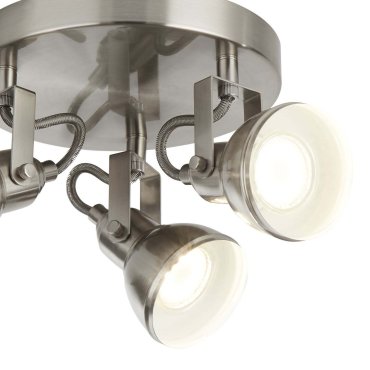 Searchlight Focus - Aufbaustrahler 3L - Ø 30 x 16,5 cm - satiniert silber