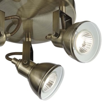 Searchlight Focus - Aufbaustrahler 3L - Ø 30 x 16,5 cm - Messing antik