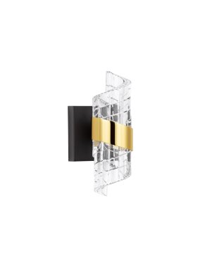 Nova Luce Seneca - Wandleuchte - 12,3 x 22 x 10 cm - 9W LED inkl. - gold und schwarz