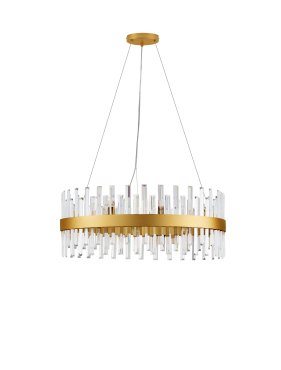 Nova Luce Crown - Hängelampe - Ø 75 x 150 cm - Gold satiniert