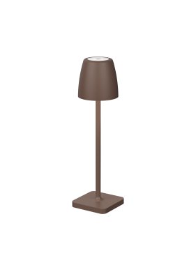 Nova Luce Colt - tischleuchte mit usb-anschluss - Ø 8 x 30 cm - 2W dimmbare LED inkl. - IP54 - corten
