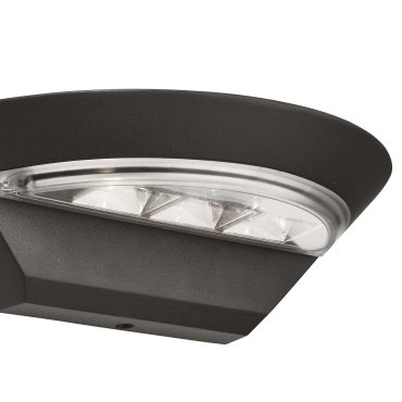 Searchlight Keddington - Außenwandleuchte - 25 x 7 cm - 6W LED inkl - IP44 - dunkelgrau