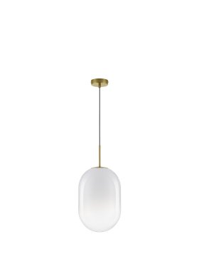 Nova Luce Chrysi - Hängeleuchte - Ø 24 x 120 cm - Messing gold und weiß