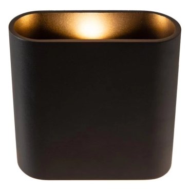 Lucide Atila - Außenwandleuchte - 16 x 6,4 x 17 cm - 2 x 5W LED inkl. - IP54 - schwarz