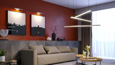 Maxlight Trio - Hängeleuchte - 100 x 150 cm - 3 x 12W LED inkl. - schwarz