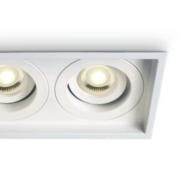 ONE Light Semi Dark Light GU10 Series - Einbaustrahler - 200 x 110 mm, 187 x 97 mm Einbaumaß - weiß