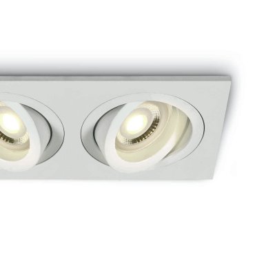 ONE Light Dual Ring GU10 Range - Einbaustrahler - 176 x 94 mm, 162 x 82 mm Einbaumaß - weiß