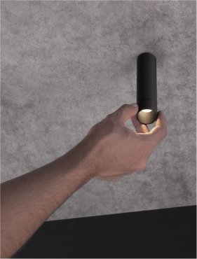 Nova Luce Doc - Aufbaustrahler - Ø 3,2 x 11,3 cm - 5W dimmbare LED inkl. - schwarz
