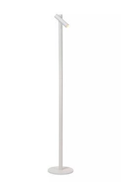 Lucide Antrim - Wiederaufladbare Leselampe - 3 x 20 x 120 cm - 2.2W dimmbare LED inkl - IP54 - Mit kabelloser Ladestation - weiß