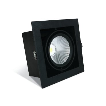ONE Light COB Box Type Shop - Einbaustrahler - 185 x 185 mm, 160 x 160 mm Einbaumaß - 30W LED inkl. - schwarz - Lichtfarbe weiß