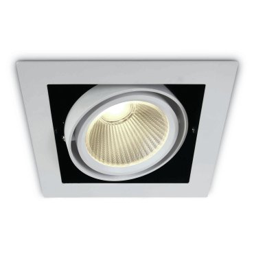 ONE Light COB Box Type Shop - Einbaustrahler - 185 x 185 mm, 160 x 160 mm Einbaumaß - 30W LED inkl. - weiß - weiße Lichtfarbe