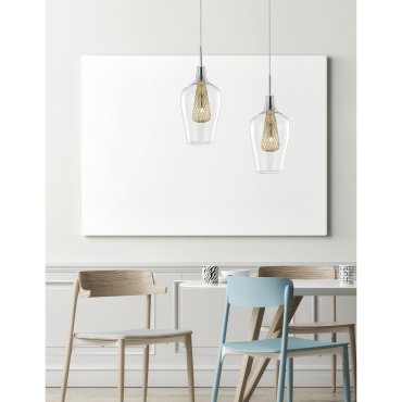 Nova Luce Filo - Hängeleuchte - Ø 14 x 120 cm - Chrom und Gold