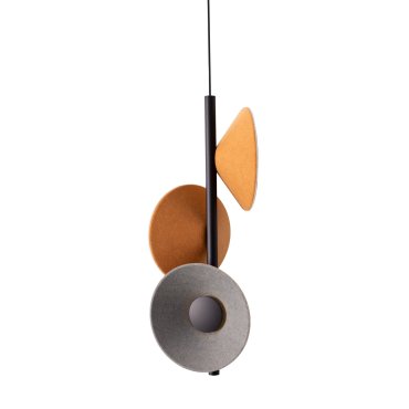 Maxlight Puro - Hängeleuchte - 51 x 19 x 220 cm - 4 x 2W LED inkl. - grau und gelb