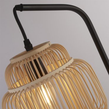 Searchlight Java - Tischlampe - 20 x 55 cm - schwarz und hellbraun