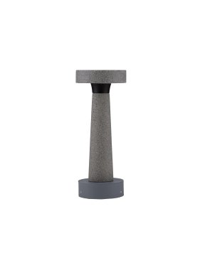 Nova Luce Cram - Gartenpfosten - Ø 11,5 x 30 cm - 5W LED inkl. - IP65 - grau