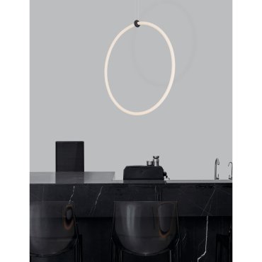 Nova Luce Girdino - Pendelleuchte - 59,5 x 21 x 120 cm - 30W dimmbare LED inkl - sand schwarz