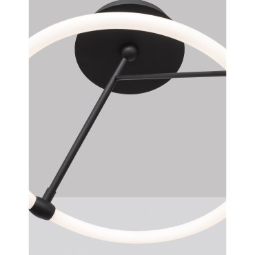 Nova Luce Janus - Pendelleuchte - Ø 38 x 37 cm - 21W LED inkl. - sand schwarz